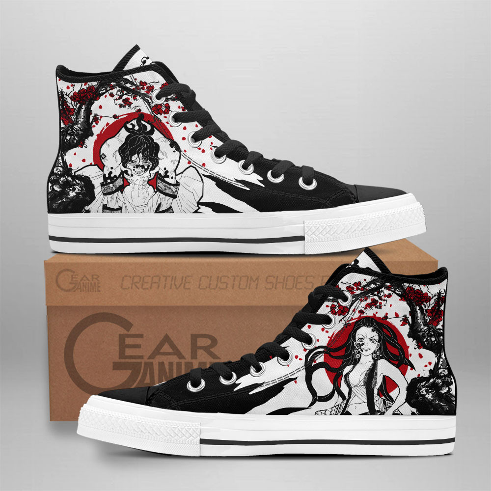 Gyutaro and Daki Custom Anime High-Top Canvas Shoes