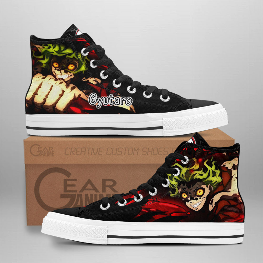Gyutaro Custom Anime High-Top Canvas Shoes
