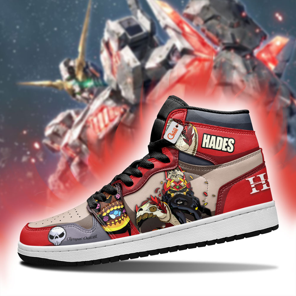 Hades Olympus' Outcast Custom Gaming High-Top Leather Sneakers Games Hades Custom Name