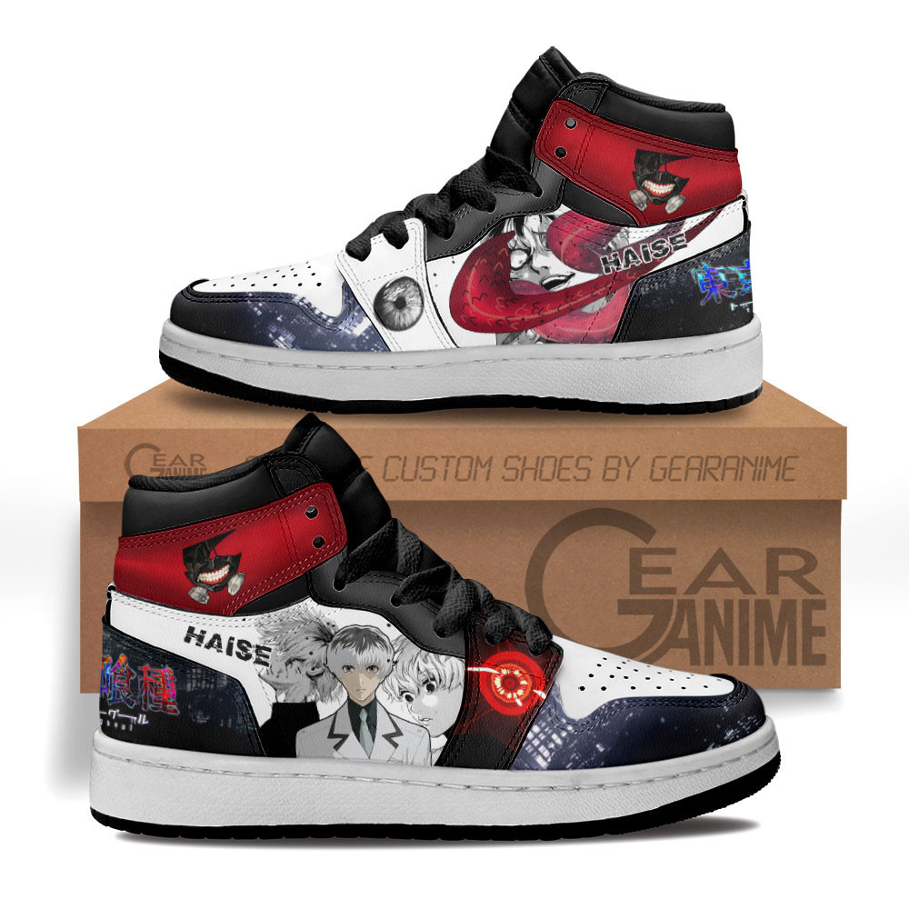 Haise Sasaki Custom Anime Kids High-Top Leather Sneakers MV2802