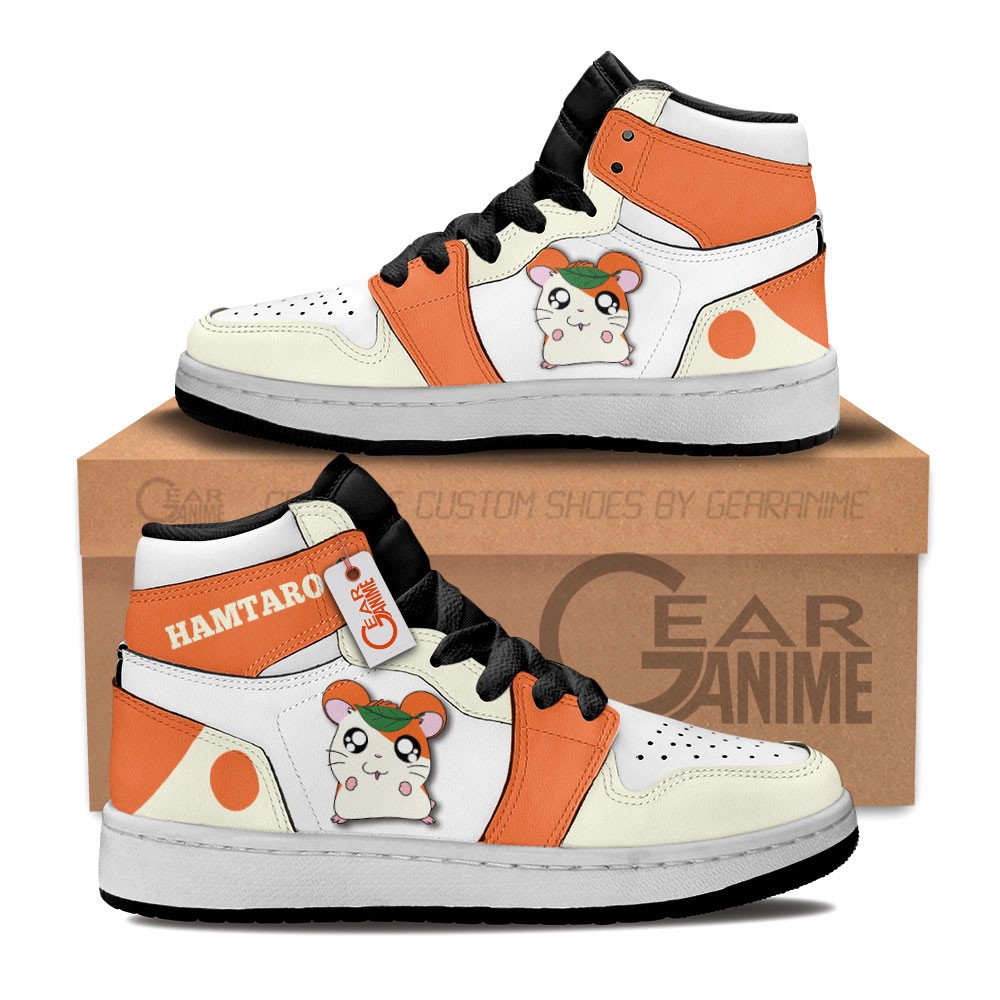 Hamtaro Custom Anime Kids High-Top Leather Sneakers
