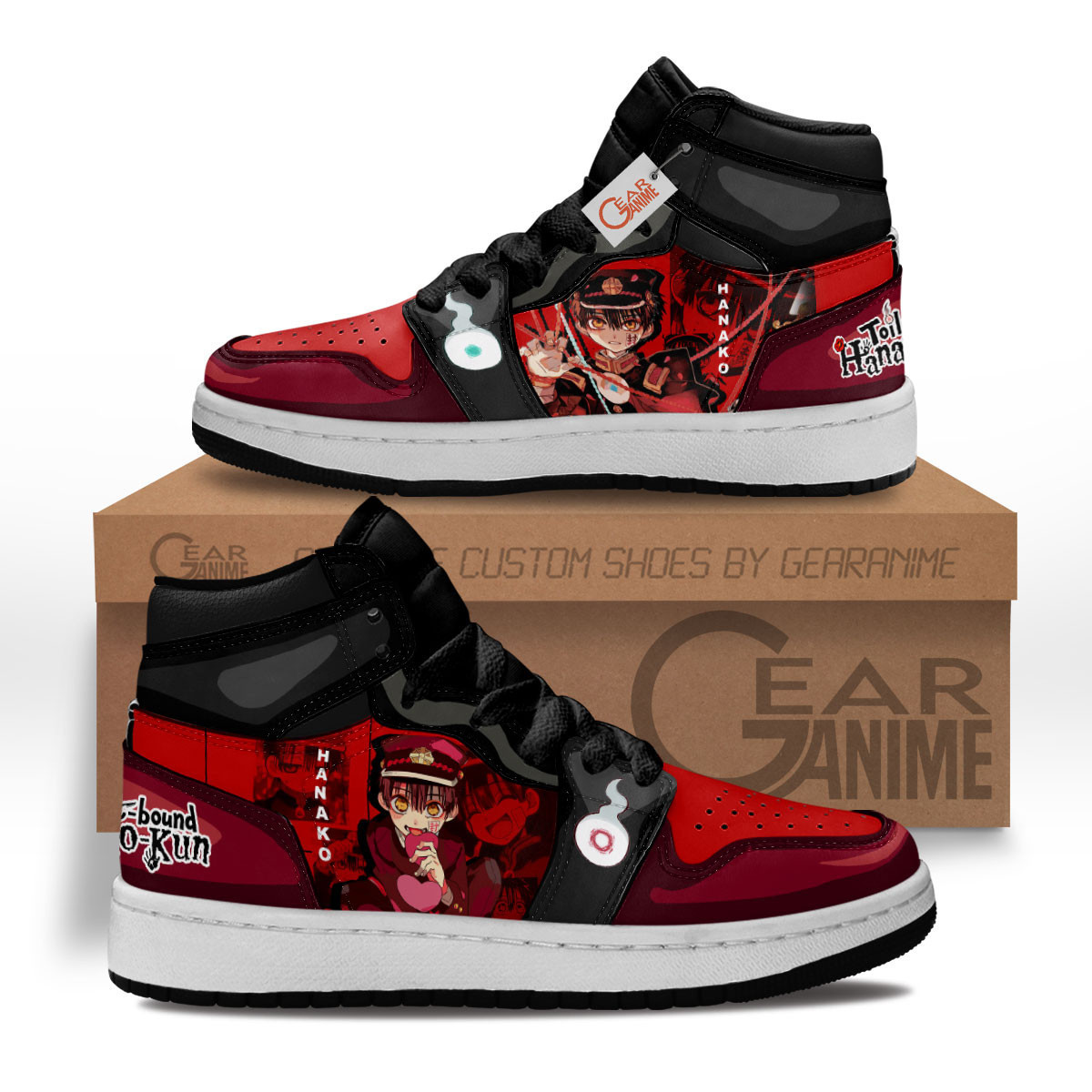 Hanako-kun Custom Anime Kids High-Top Leather Sneakers MV1302