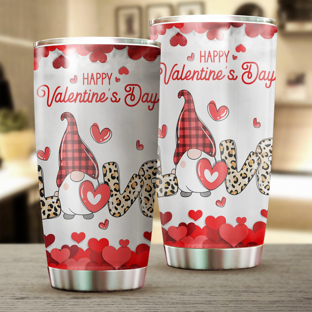 Happy Valentine’s Day Gnome Love Tumbler