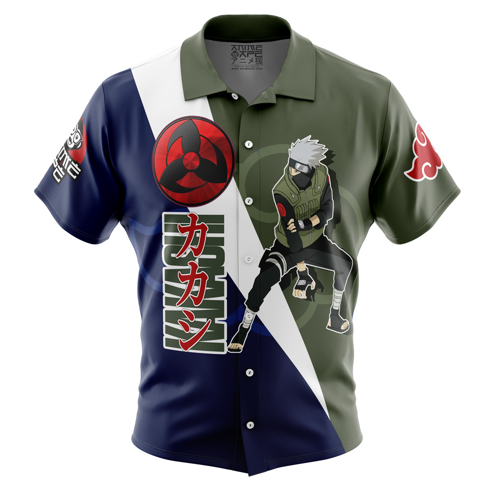 Hatake Kakashi  Shippuden Button Up Hawaiian Shirt