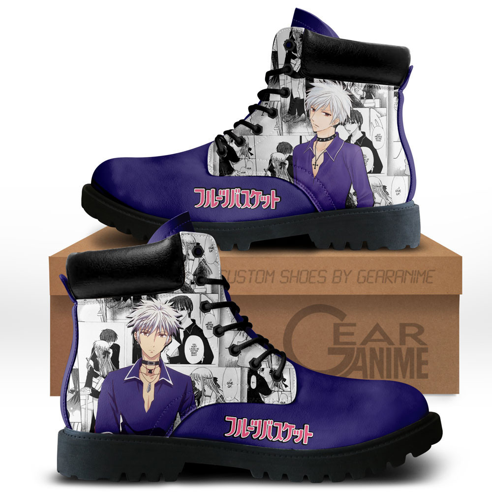 Hatsuharu Sohma Custom Anime Combat Boots NTT071