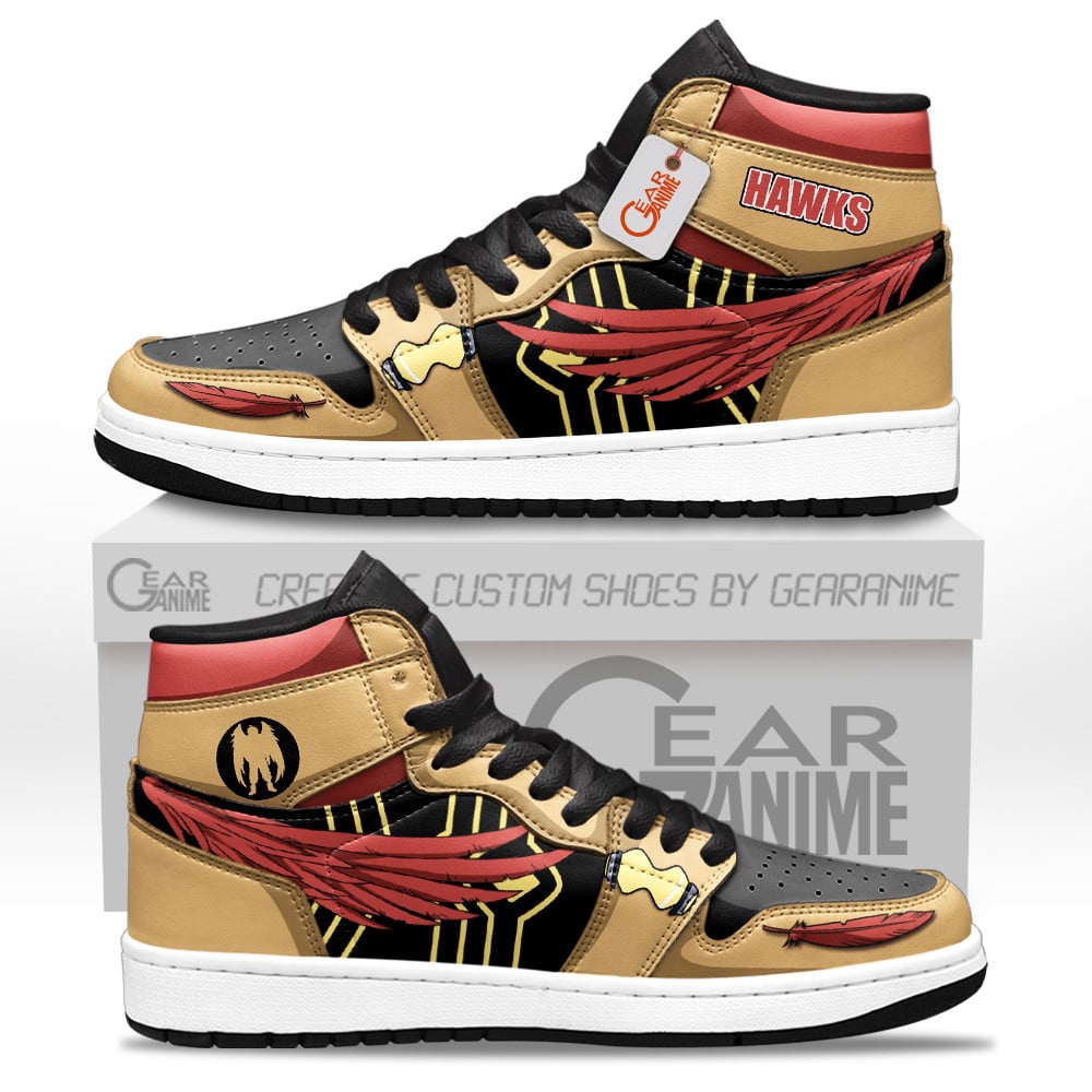 Hawks High-Top Leather Sneakers Custom Name