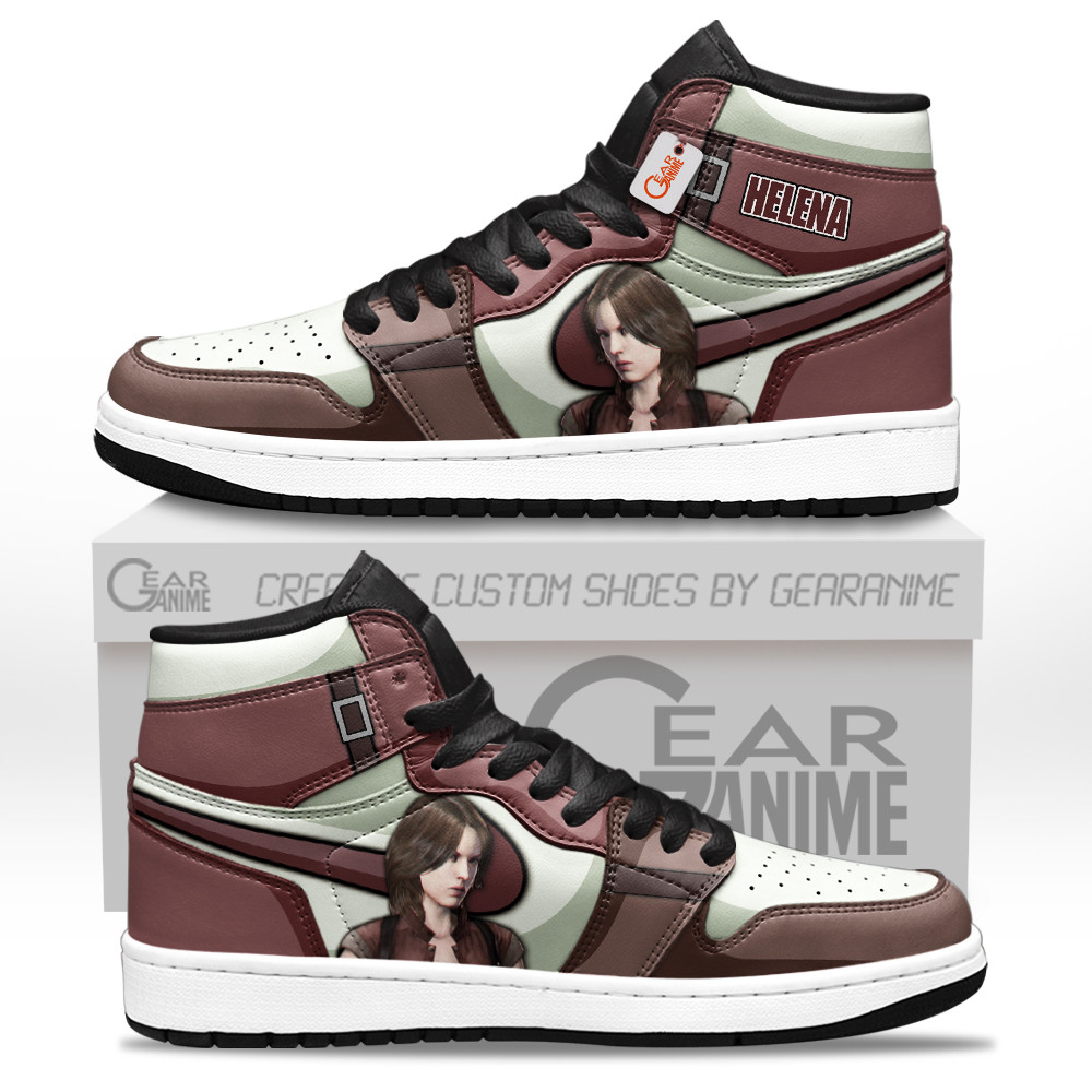 Helena Harper Custom Gaming High-Top Leather Sneakers Games Collection Personalized