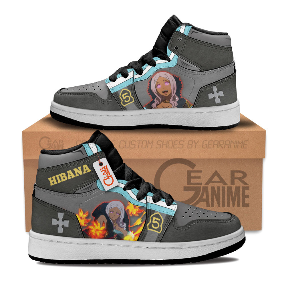 Hibana Custom Anime Kids High-Top Leather Sneakers