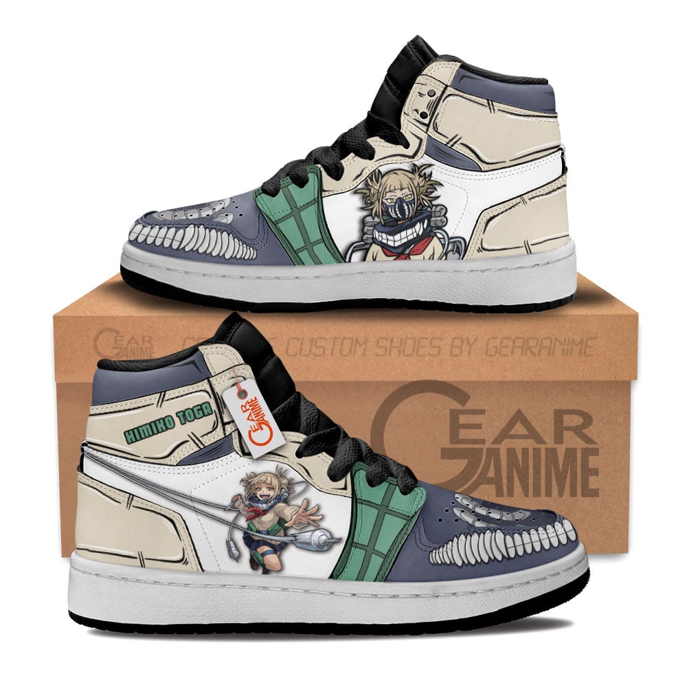 Himiko Toga Custom Anime Kids High-Top Leather Sneakers Personalized