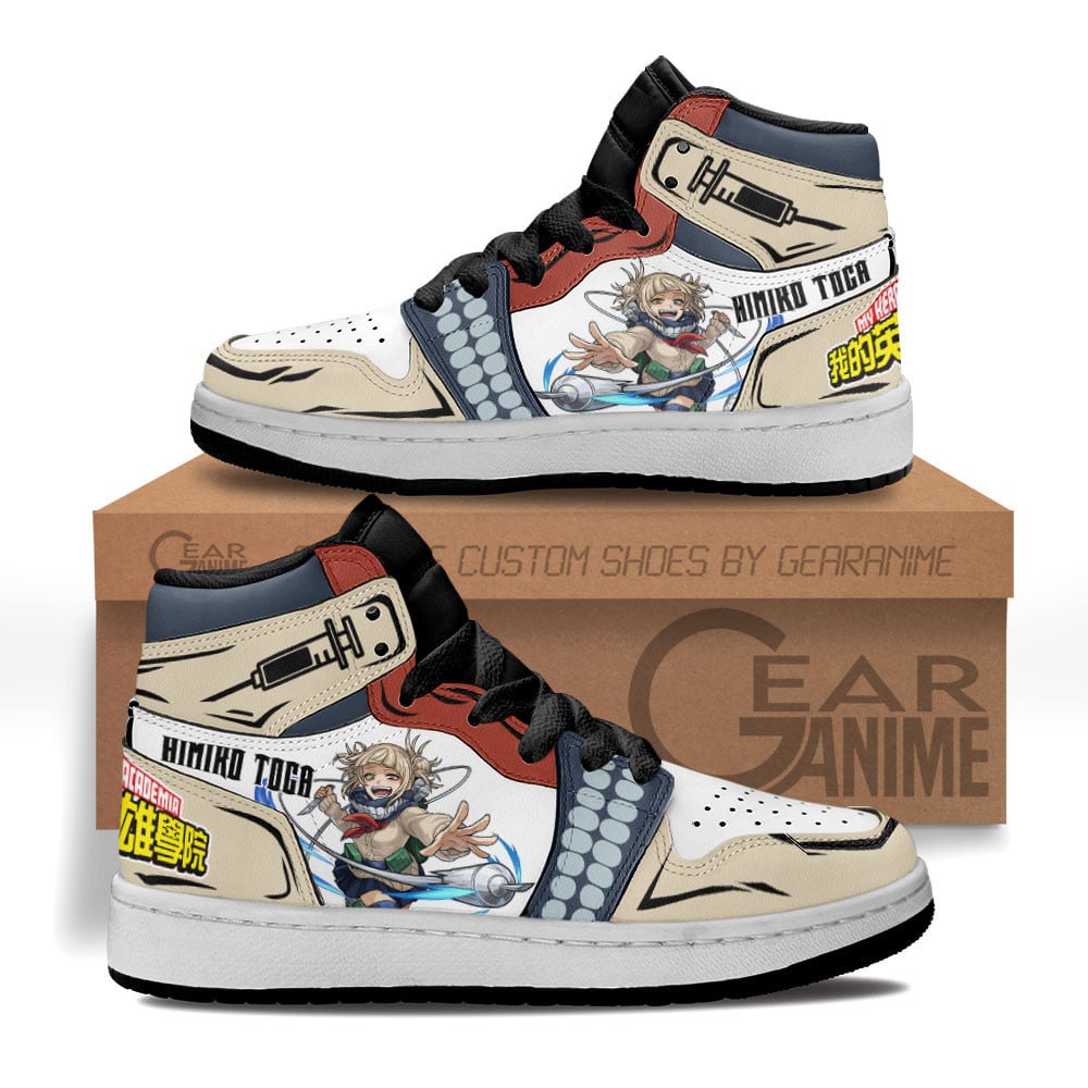 Himiko Toga Custom Anime Kids High-Top Leather Sneakers