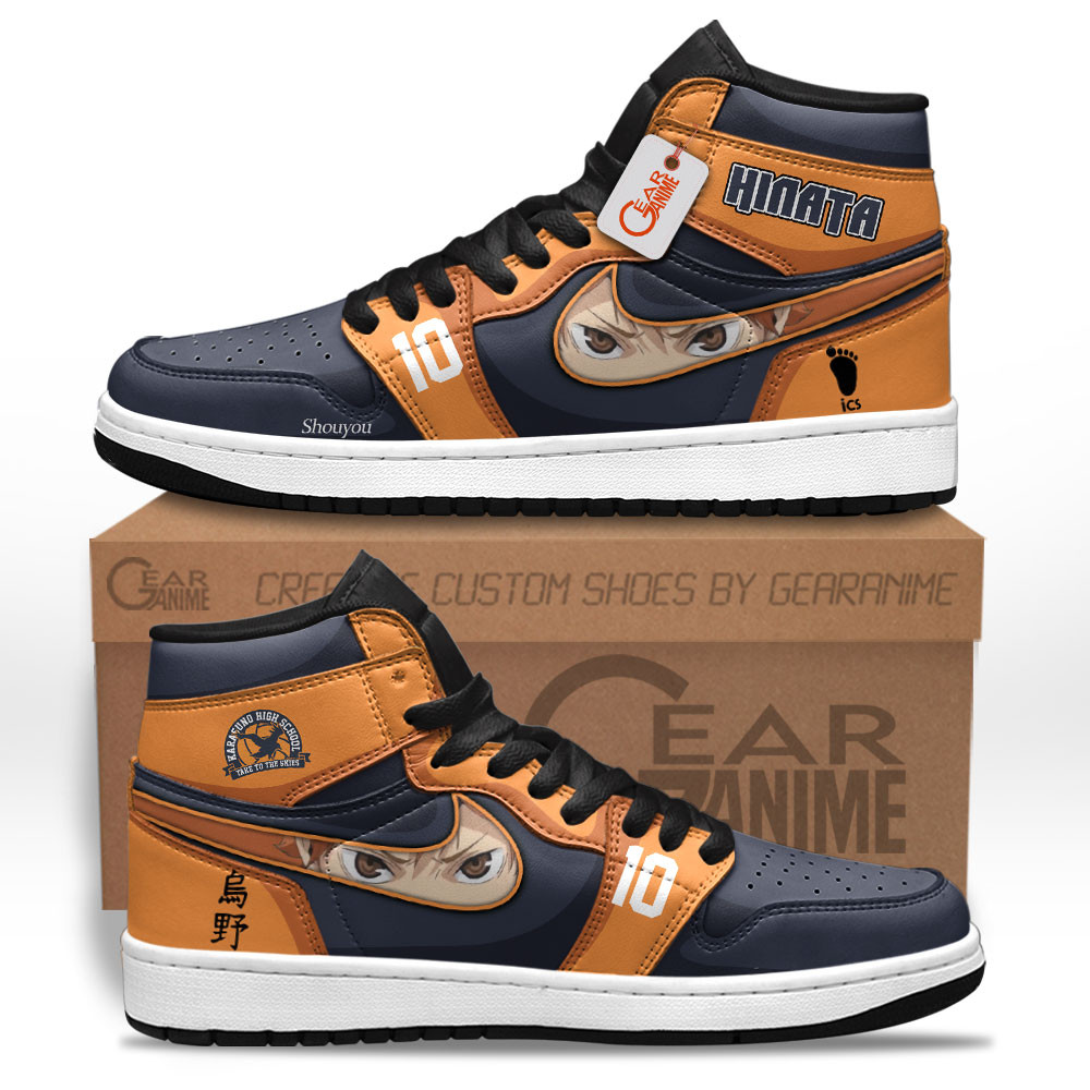 Hinata Shoyo High-Top Leather Sneakers Custom Name
