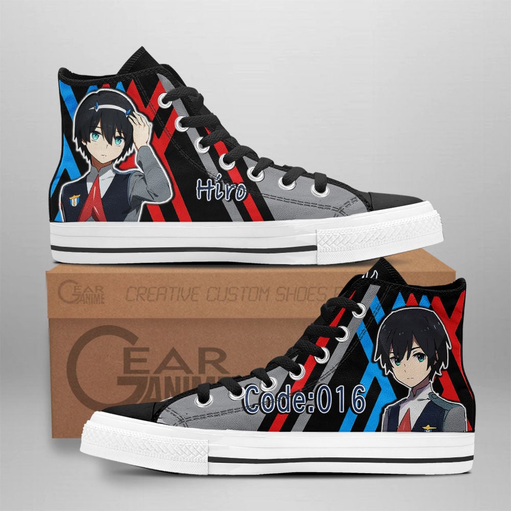 Hiro Code 016 Custom Anime High-Top Canvas Shoes