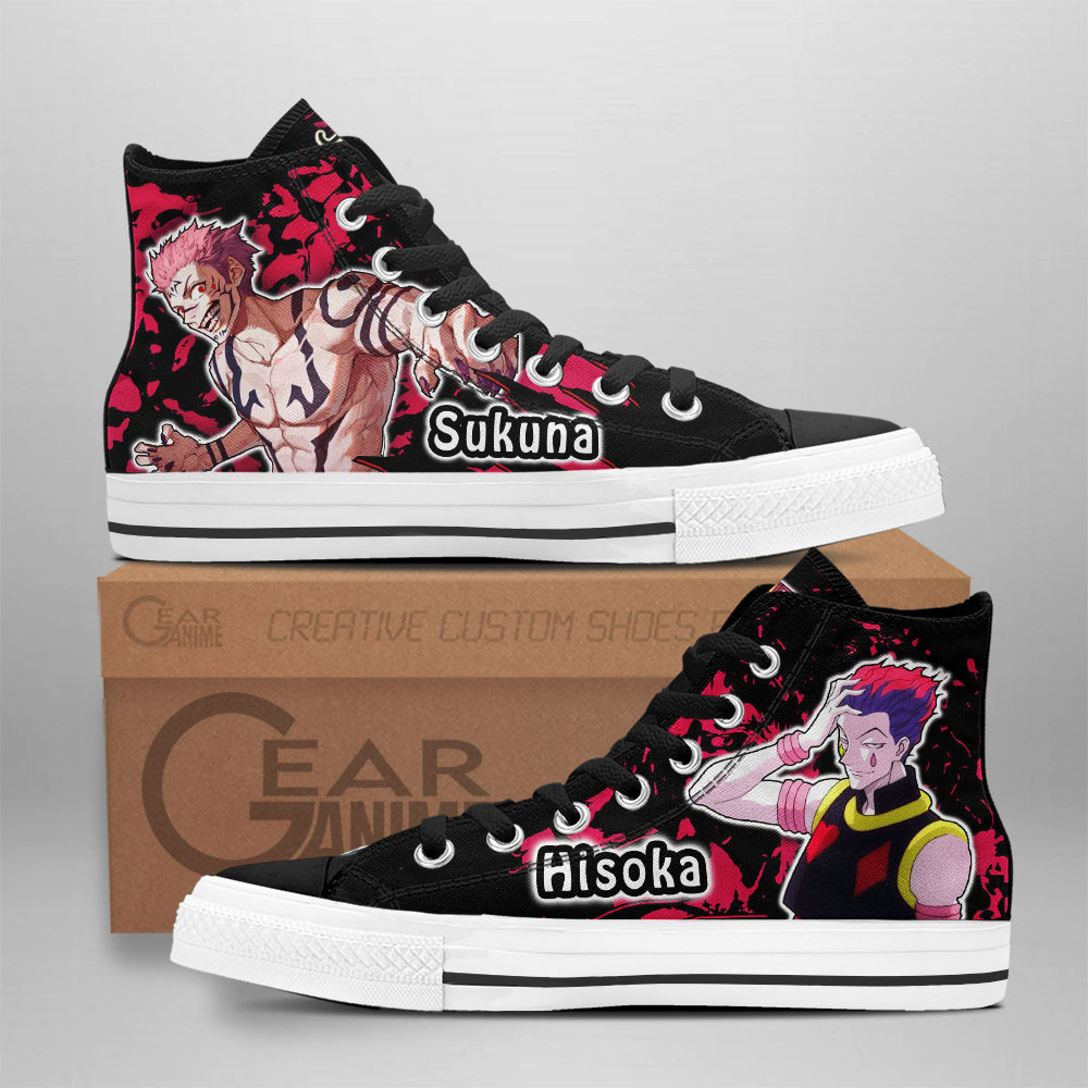 Hisoka and Sukuna Custom Anime High-Top Canvas Shoes NTT210