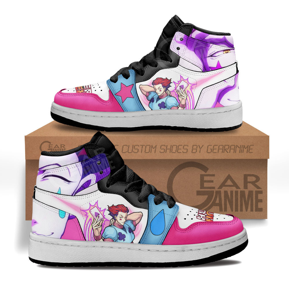Hisoka Custom Anime Kids High-Top Leather Sneakers MV1307