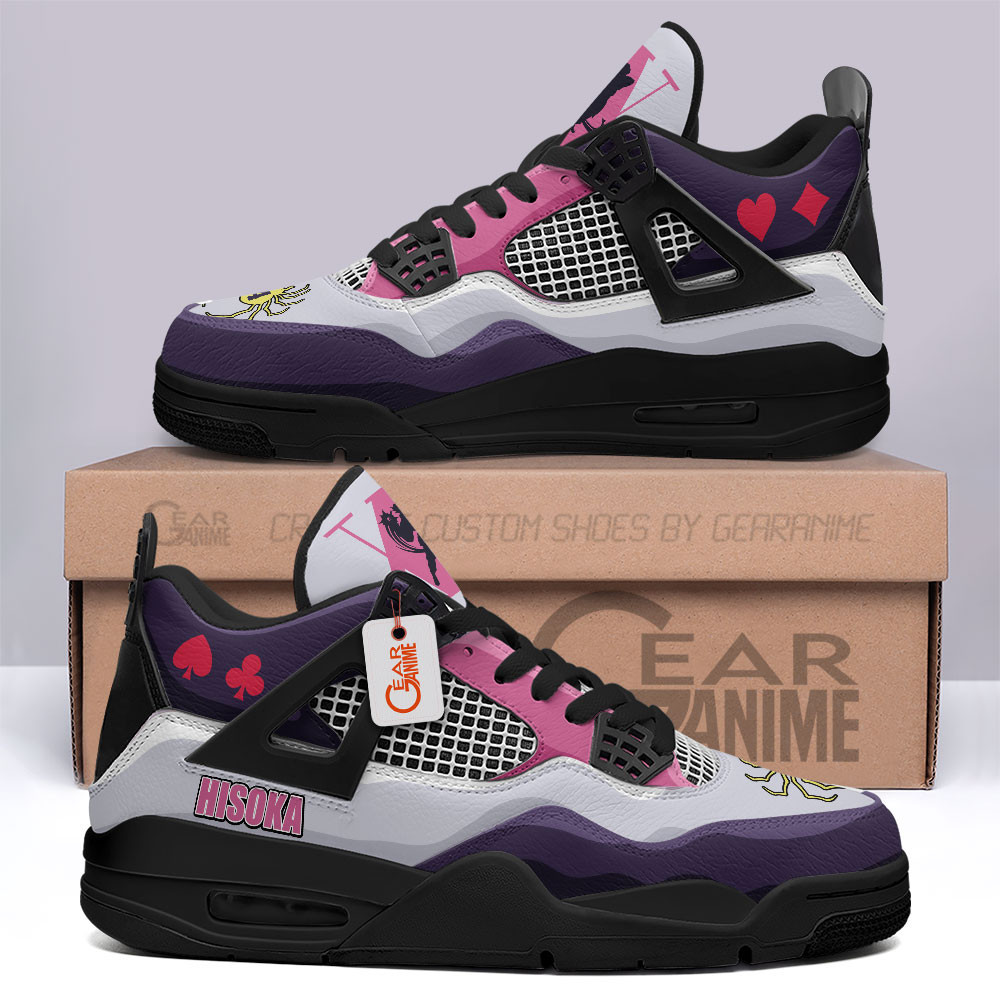 Hisoka Retro 4 Leather Sneakers Custom Name