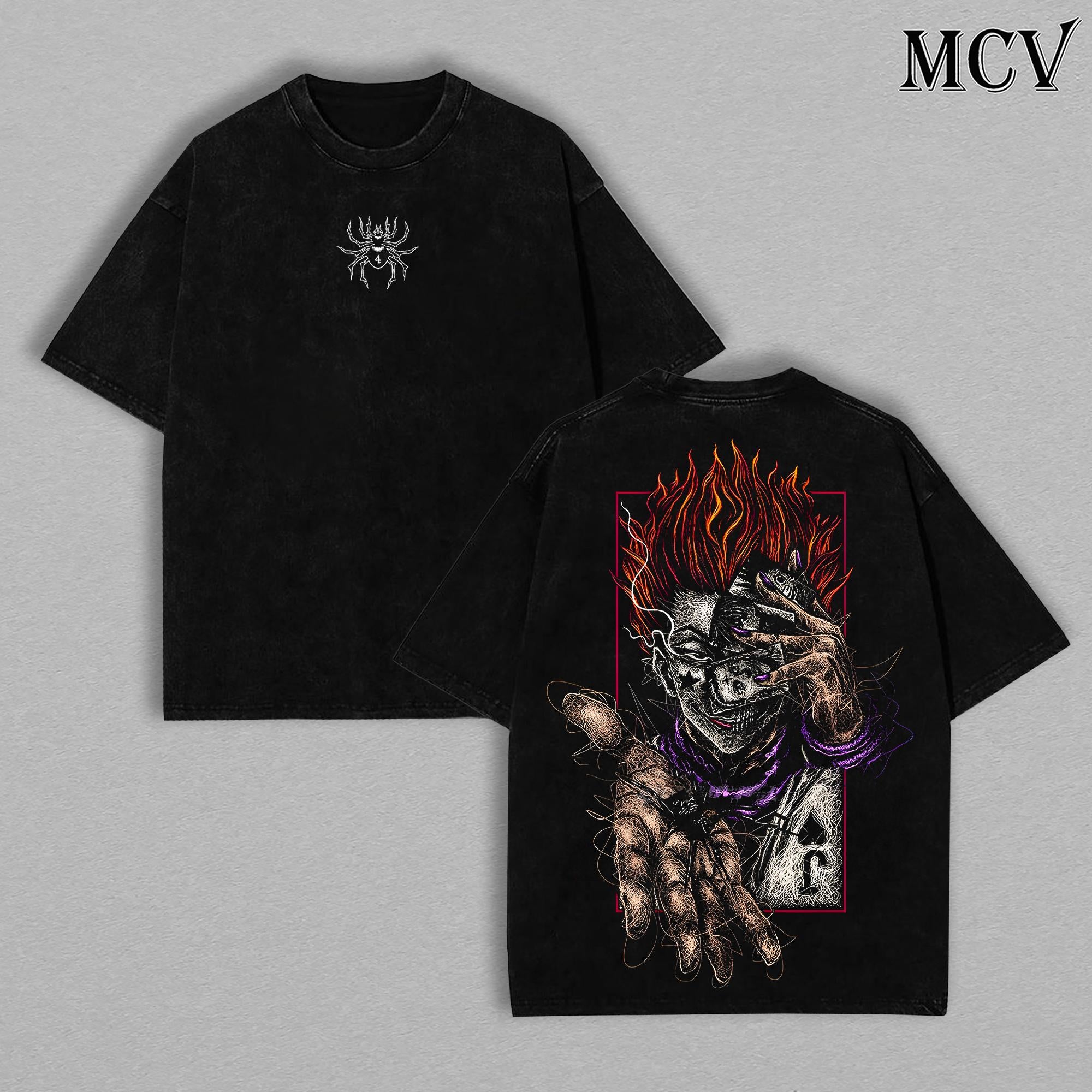 Hisoka T-Shirt - Hisoka Phantom Troupe Hunter x Hunter Washed T-Shirt