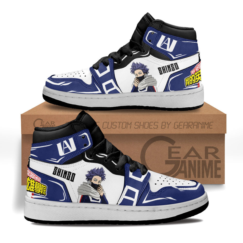 Hitoshi Shinso Custom Anime Kids High-Top Leather Sneakers