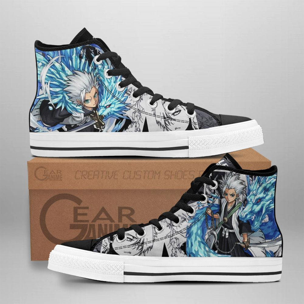 Hitsugaya Toushirou Custom Anime High-Top Canvas Shoes TT0409