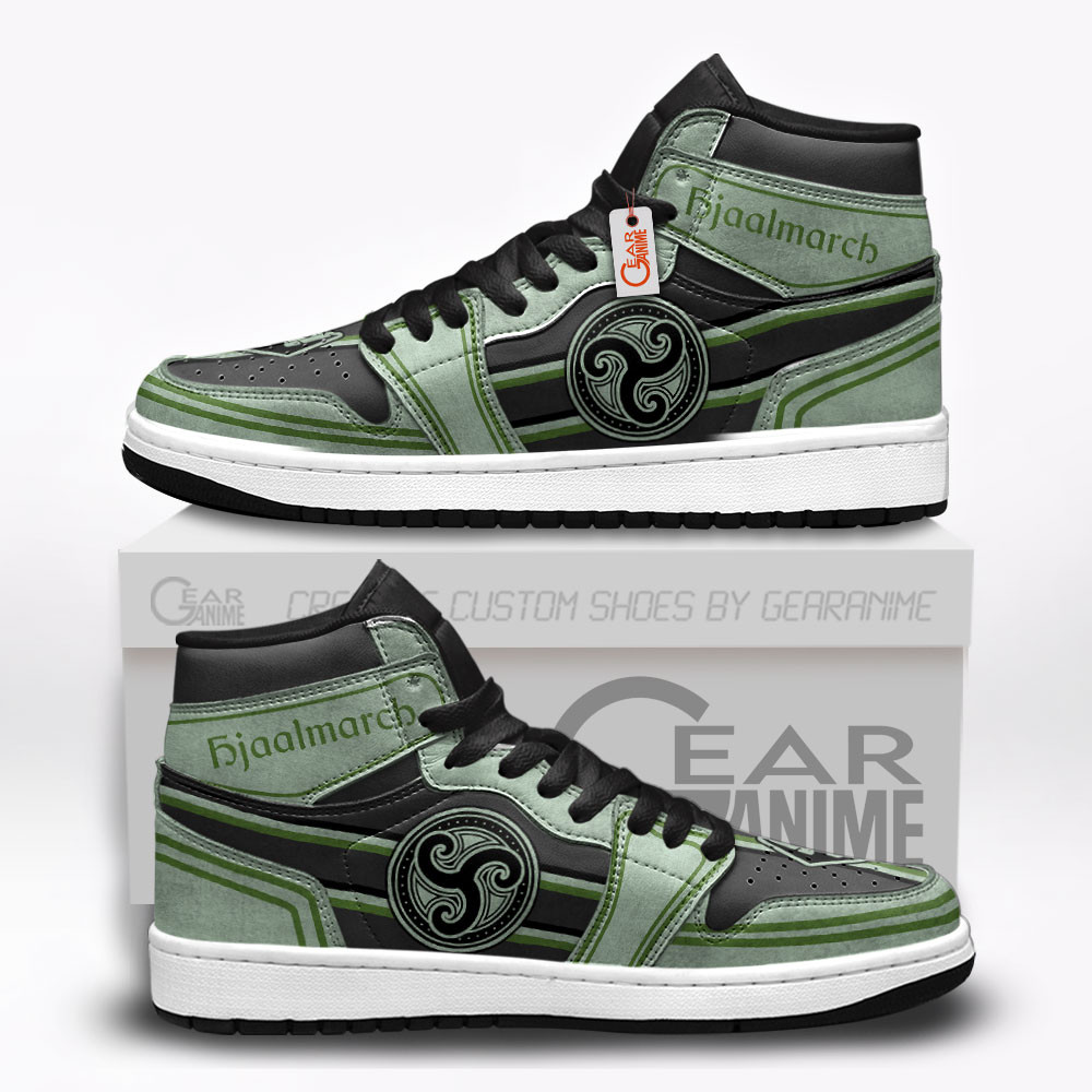Hjaalmarch Custom Gaming High-Top Leather Sneakers Elder Scrolls Custom Shoes