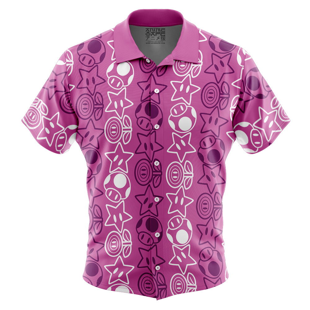 Holiday Getup Mario Super Mario Bros Button Up Hawaiian Shirt