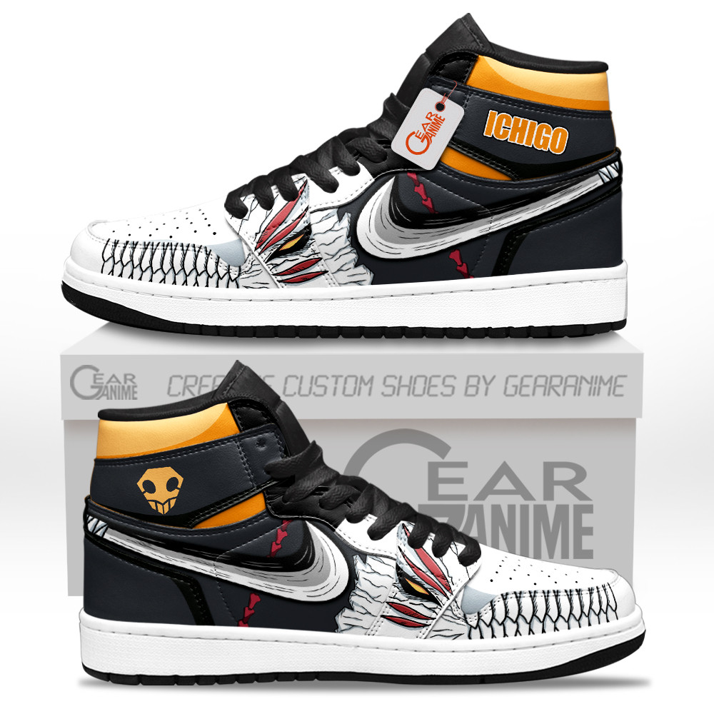 Hollow Ichigo Kurosaki High-Top Leather Sneakers Custom Name