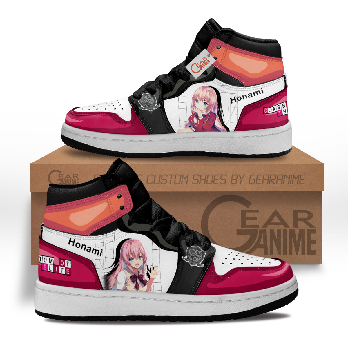 Honami Ichinose Custom Anime Kids High-Top Leather Sneakers MV1302