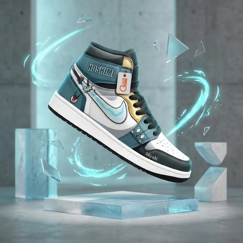 Hoshimi Miyabi's Slash Custom Gaming High-Top Leather Sneakers