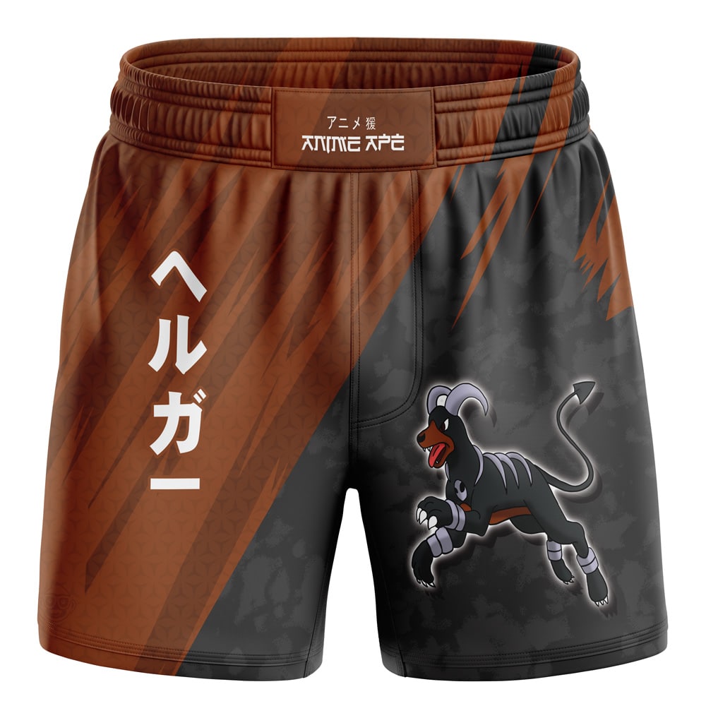 Houndoom Attack Pokemon BJJ MMA Fight Shorts