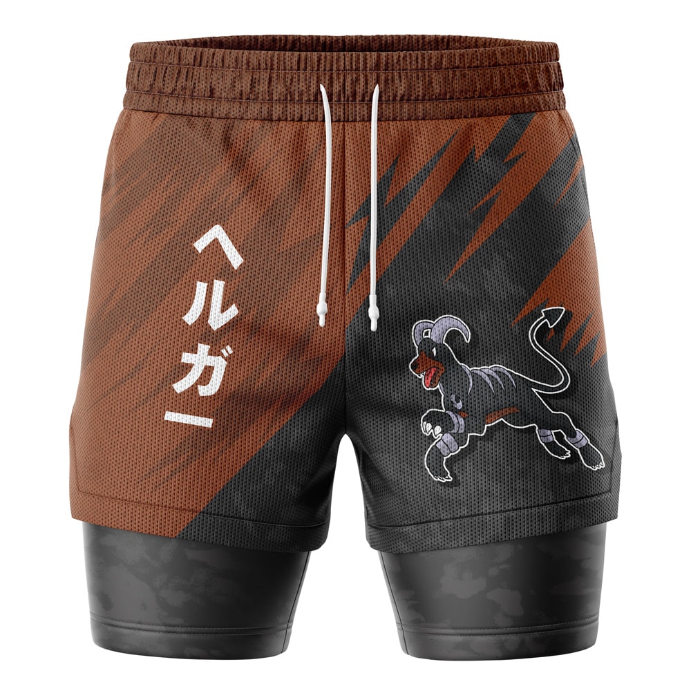 Houndoom Attack V1 Pokemon 2-in-1 Performance Shorts