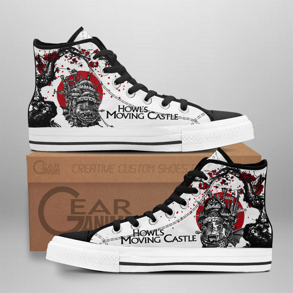 Howl's Moving Castle Custom Anime High-Top Canvas Shoes