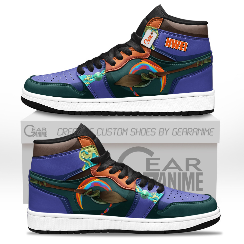 Hwei Custom Gaming High-Top Leather Sneakers Game LoL Esport Custom Name