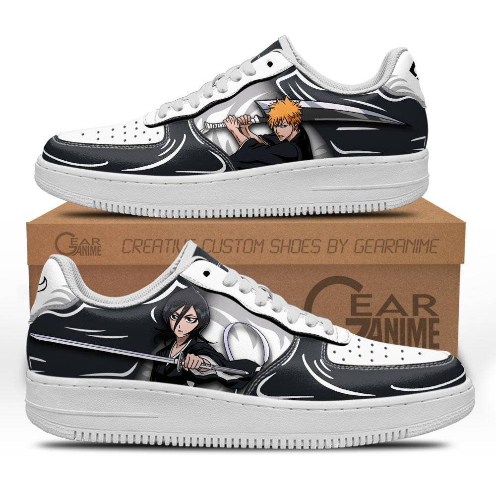 Ichigo And Rukia Custom Anime Low-Top Leather Sneakers