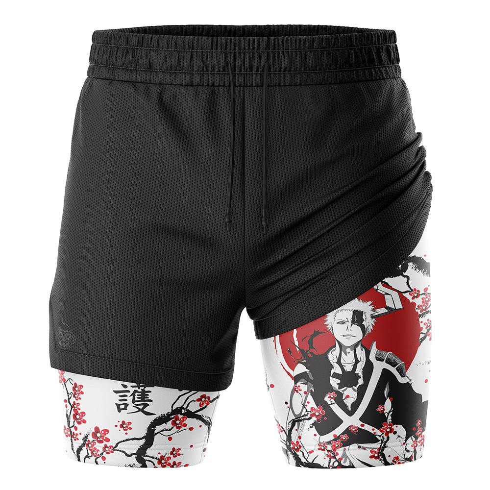 Ichigo Kurosaki Cherry Blossom Bleach 2-in-1 Performance Shorts