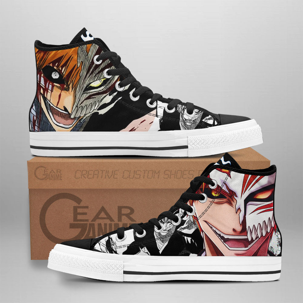 Ichigo Kurosaki Custom Anime High-Top Canvas Shoes