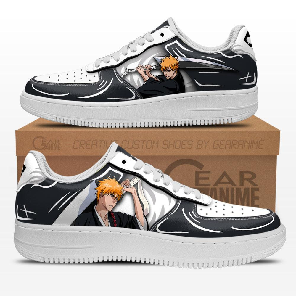 Ichigo Kurosaki Custom Anime Low-Top Leather Sneakers