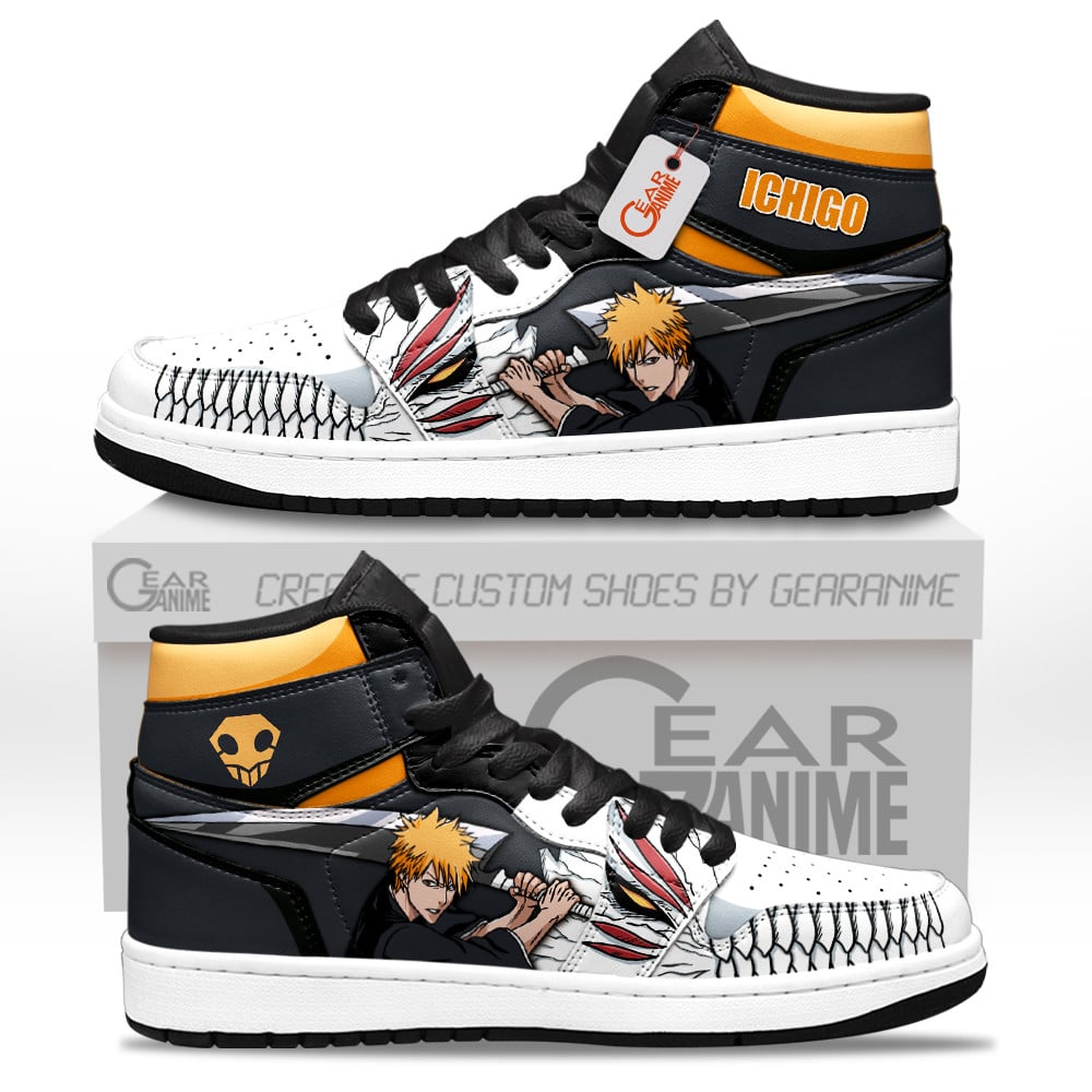 Ichigo Kurosaki High-Top Leather Sneakers All Form Custom Name