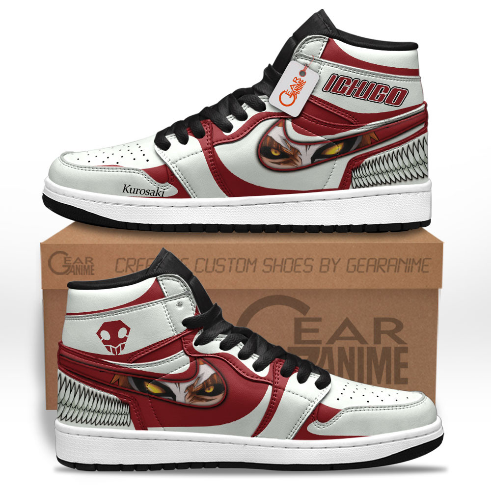 Ichigo Kurosaki Mask High-Top Leather Sneakers Custom Name