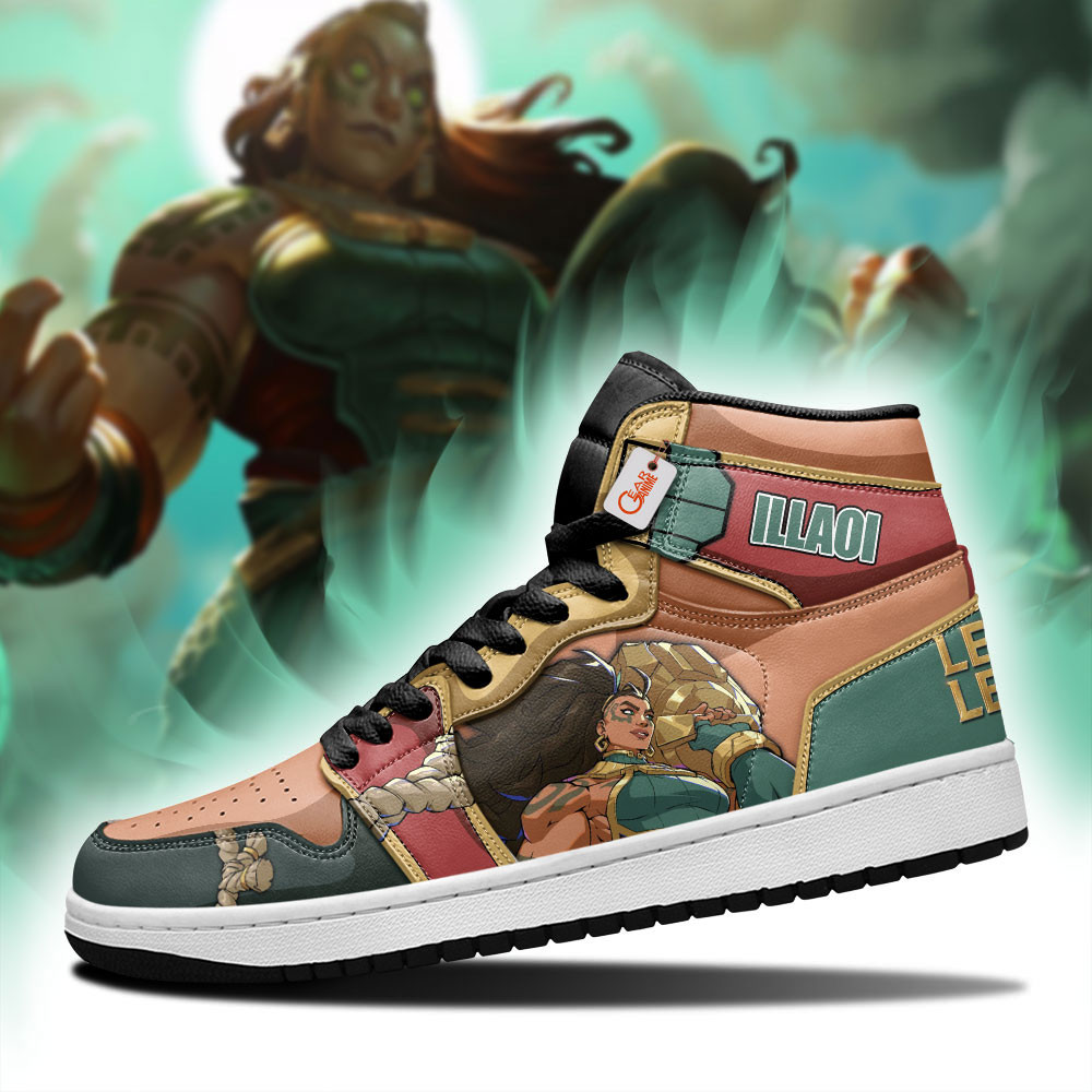 Illaoi Custom Gaming High-Top Leather Sneakers LOL Custom Name