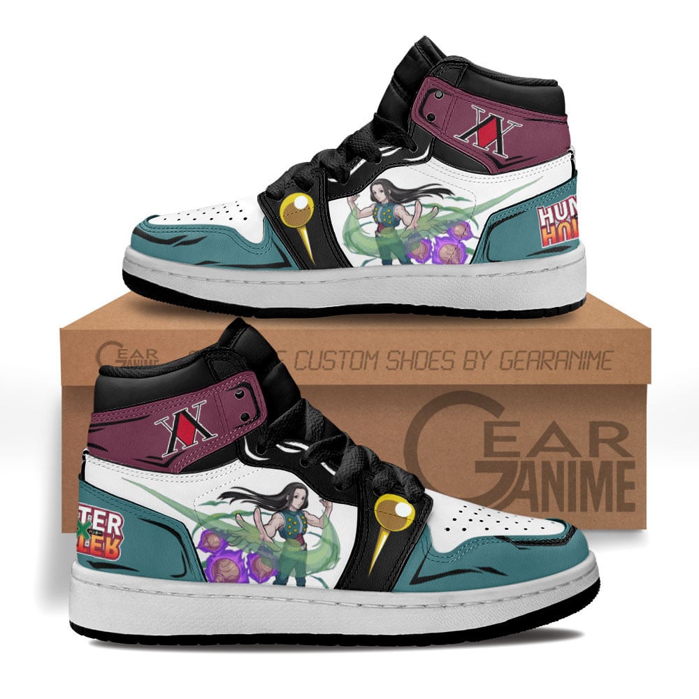Illumi Zoldyck Custom Anime Kids High-Top Leather Sneakers