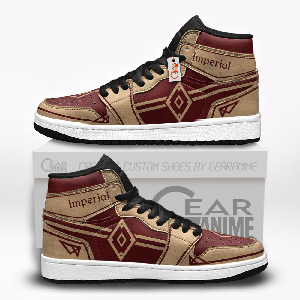 Imperial Custom Gaming High-Top Leather Sneakers Elder Scrolls Custom Shoes
