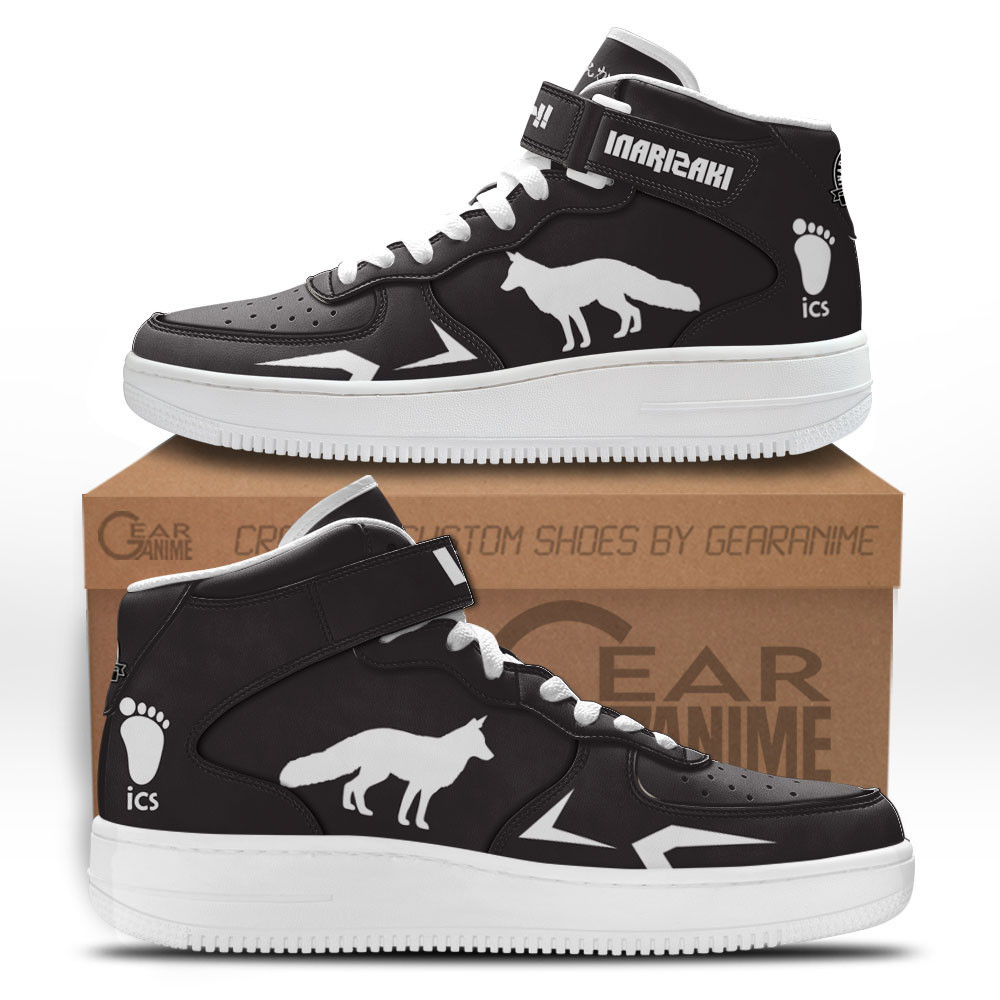 Inarizaki Custom Anime Mid-Top Leather Sneakers