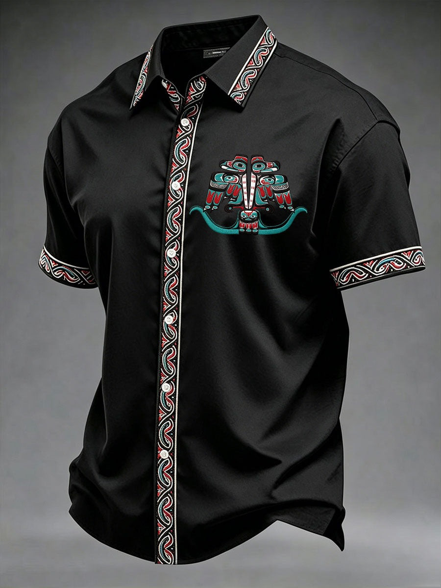 Indigenous Month Merch Haida Tlingit Thunderbird Hawaiian Shirt Native Pride Shirt Gifts Ideas