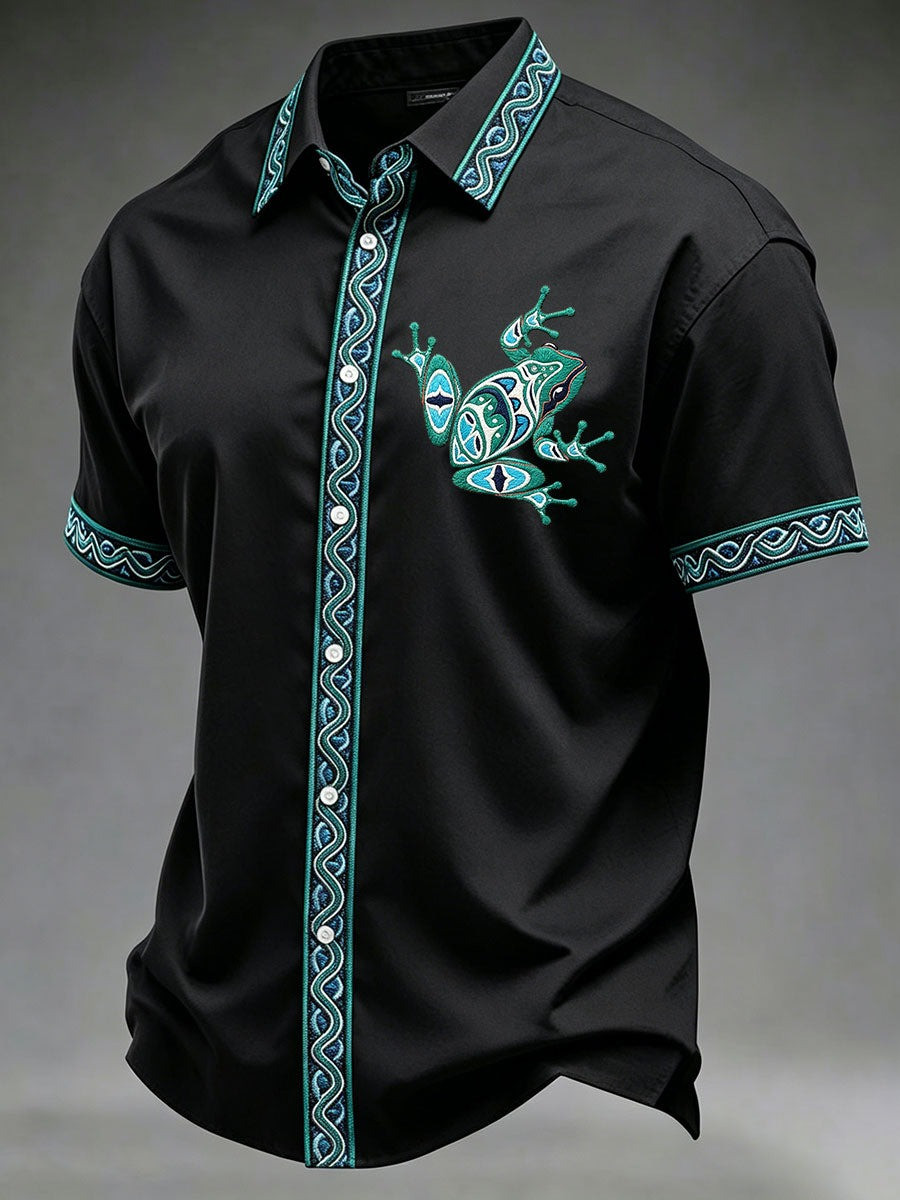 Indigenous Month Merch Northwest Native American Frog Polo Shirt Pride Shirt Unique Gifts