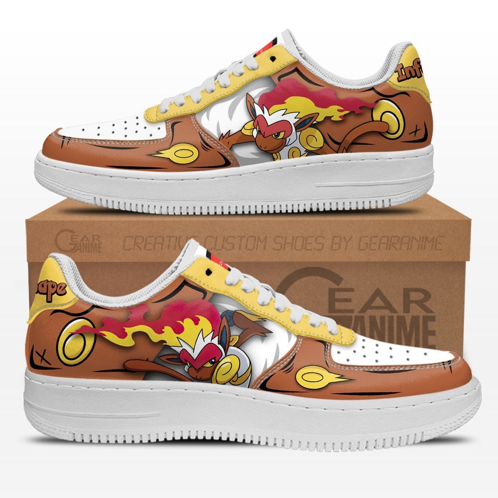 Infernape Custom Anime Low-Top Leather Sneakers