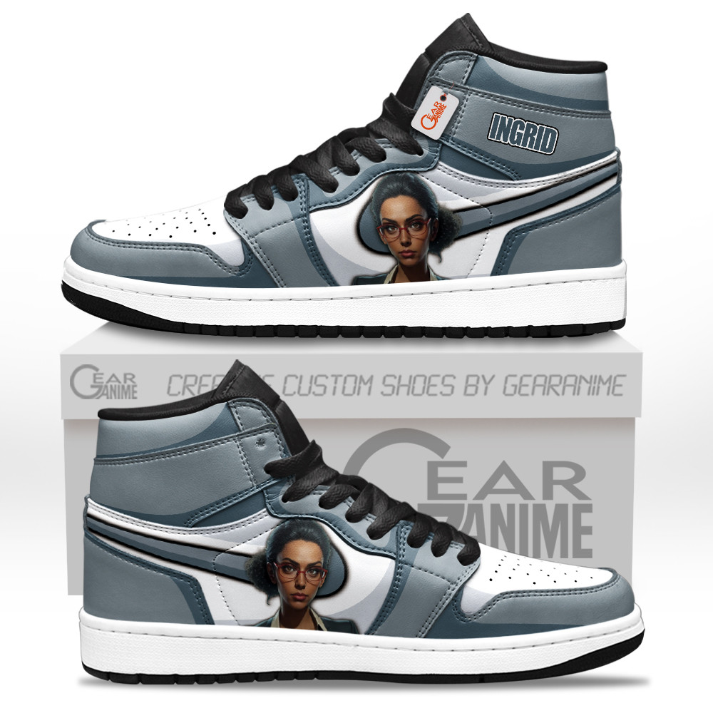 Ingrid Hunnigan Custom Gaming High-Top Leather Sneakers Games Collection Personalized