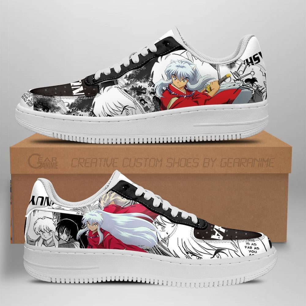 InuYasha Custom Anime Low-Top Leather Sneakers