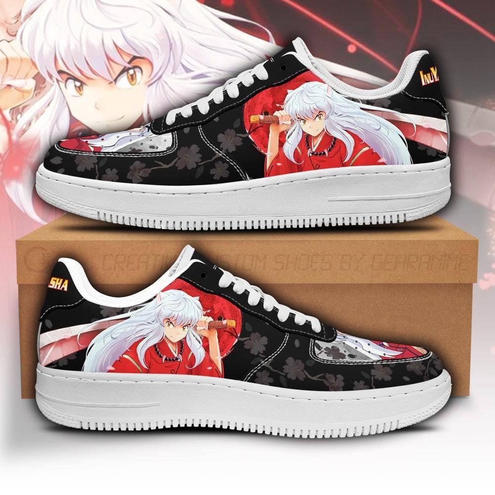 InuYasha Custom Anime Low-Top Leather Sneakers