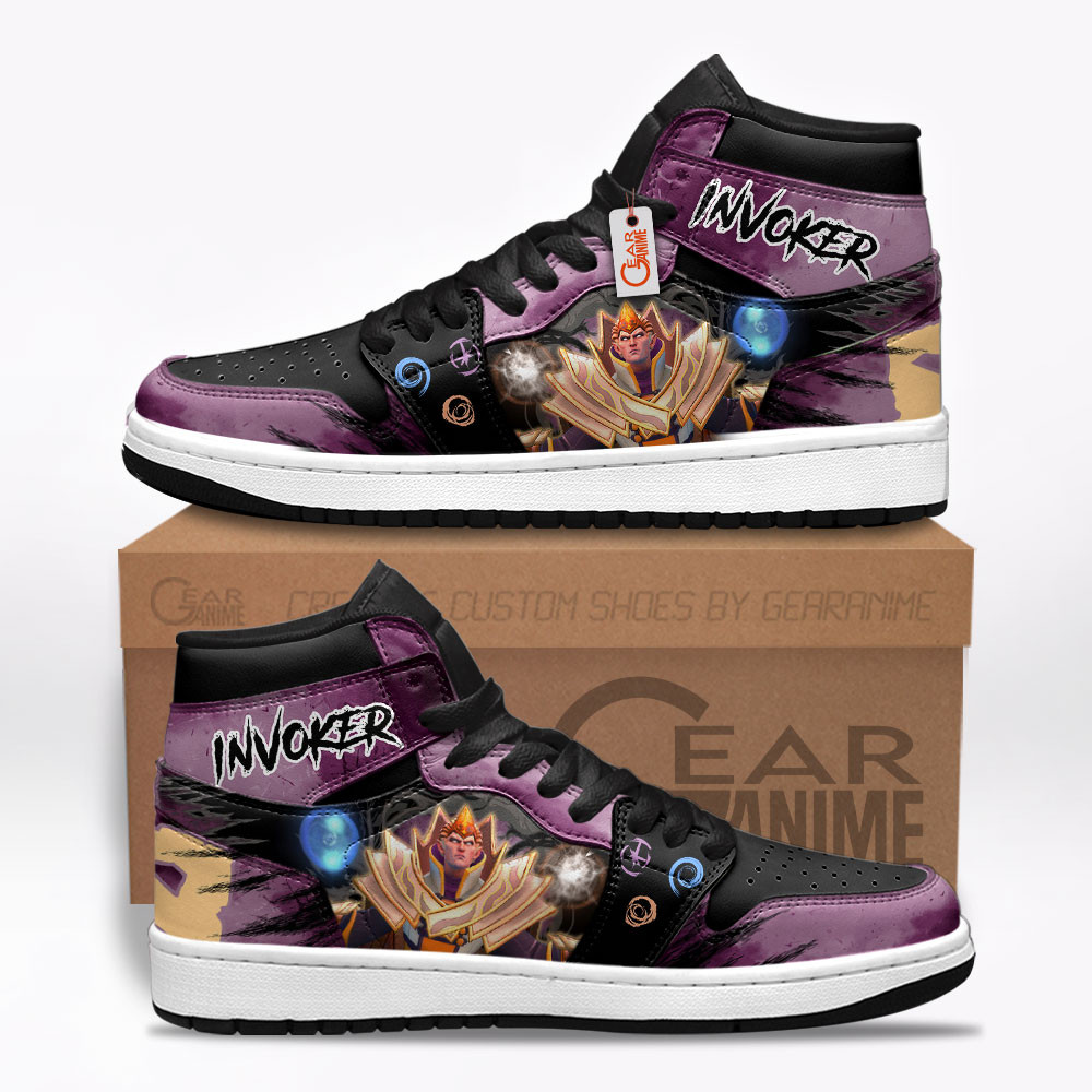 Invoker Custom Gaming High-Top Leather Sneakers For Dota 2 Fans
