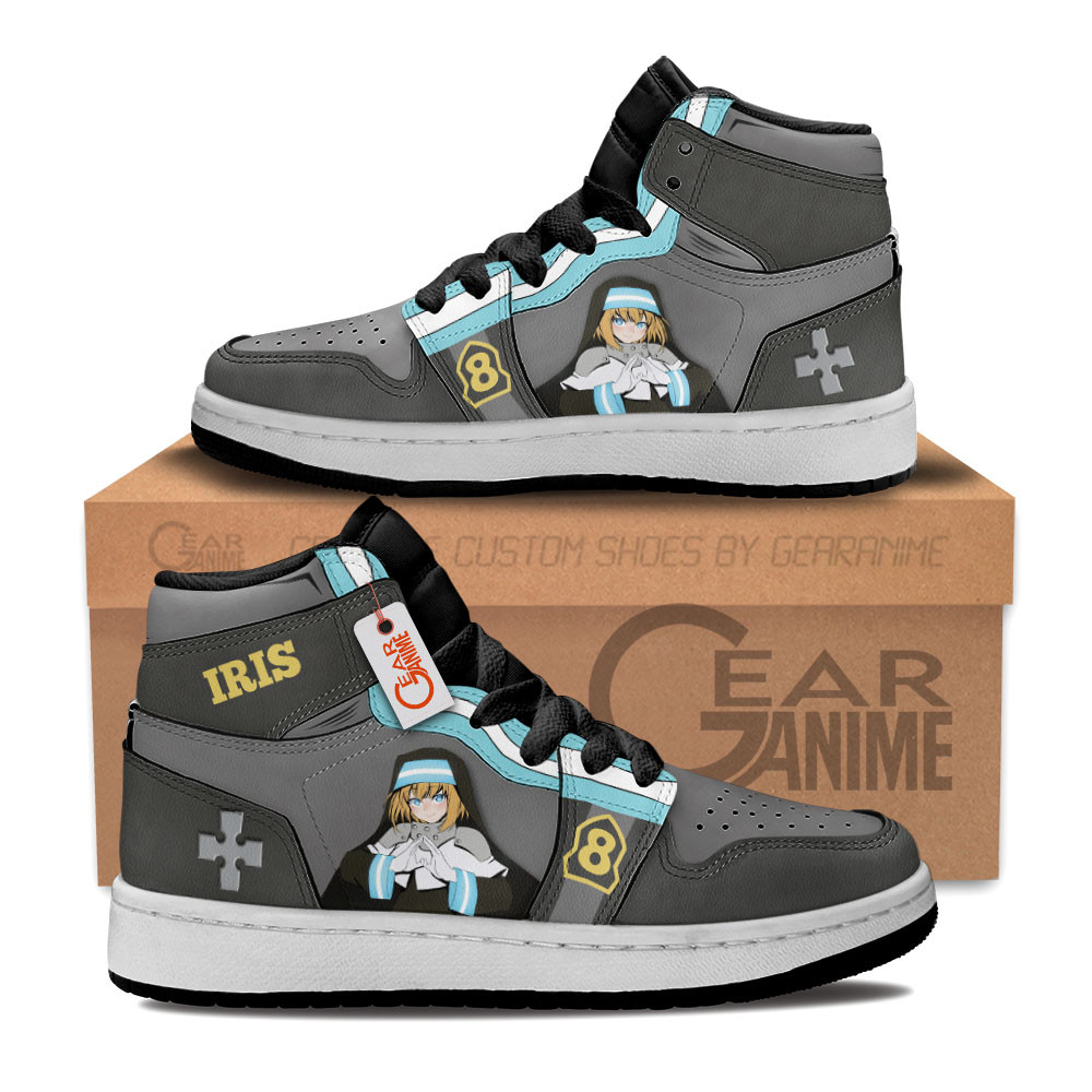 Iris Custom Anime Kids High-Top Leather Sneakers