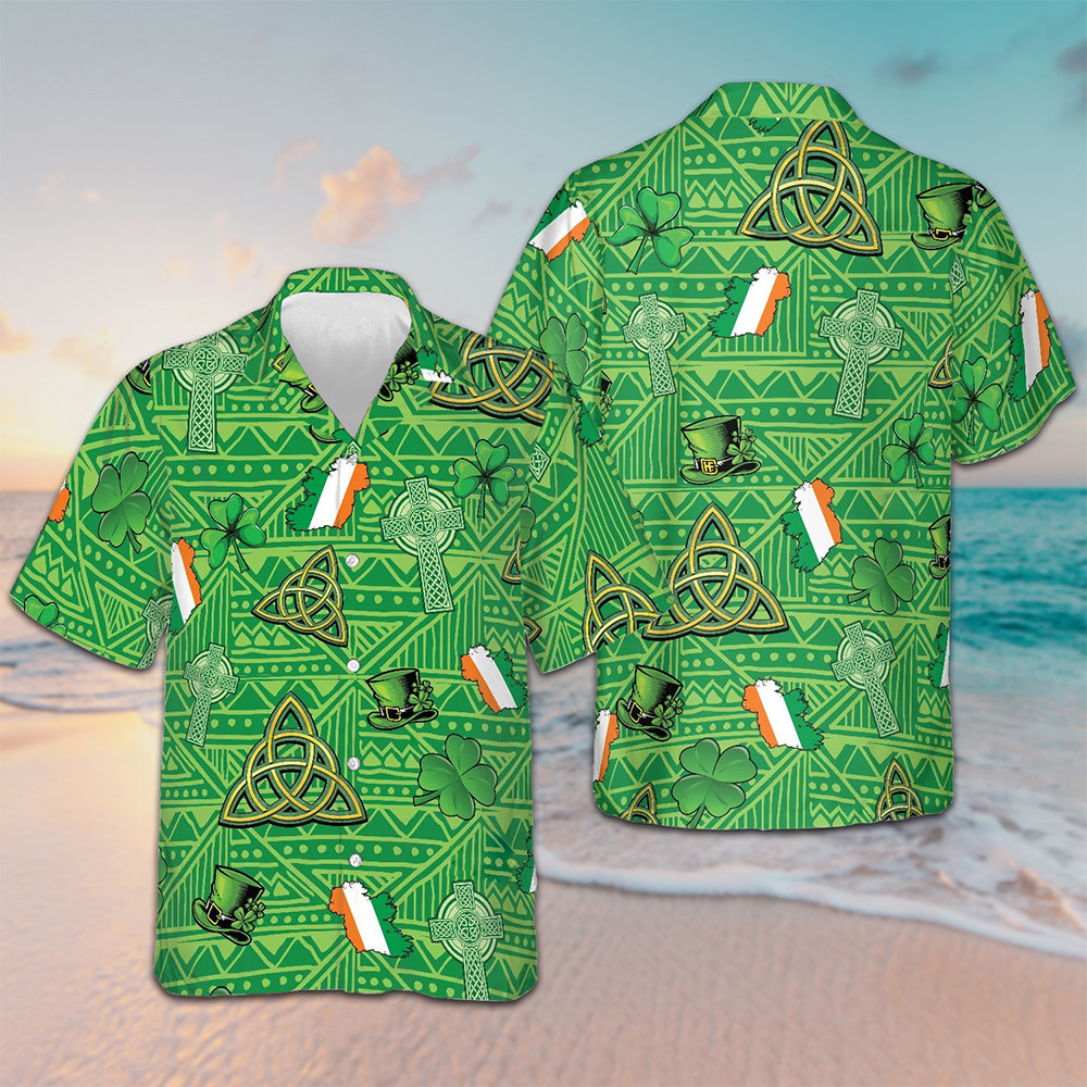 Irish Saint Patrick's Day Hawaiian Shirt Ireland Proud Button Up Shirt Gifts For Brother